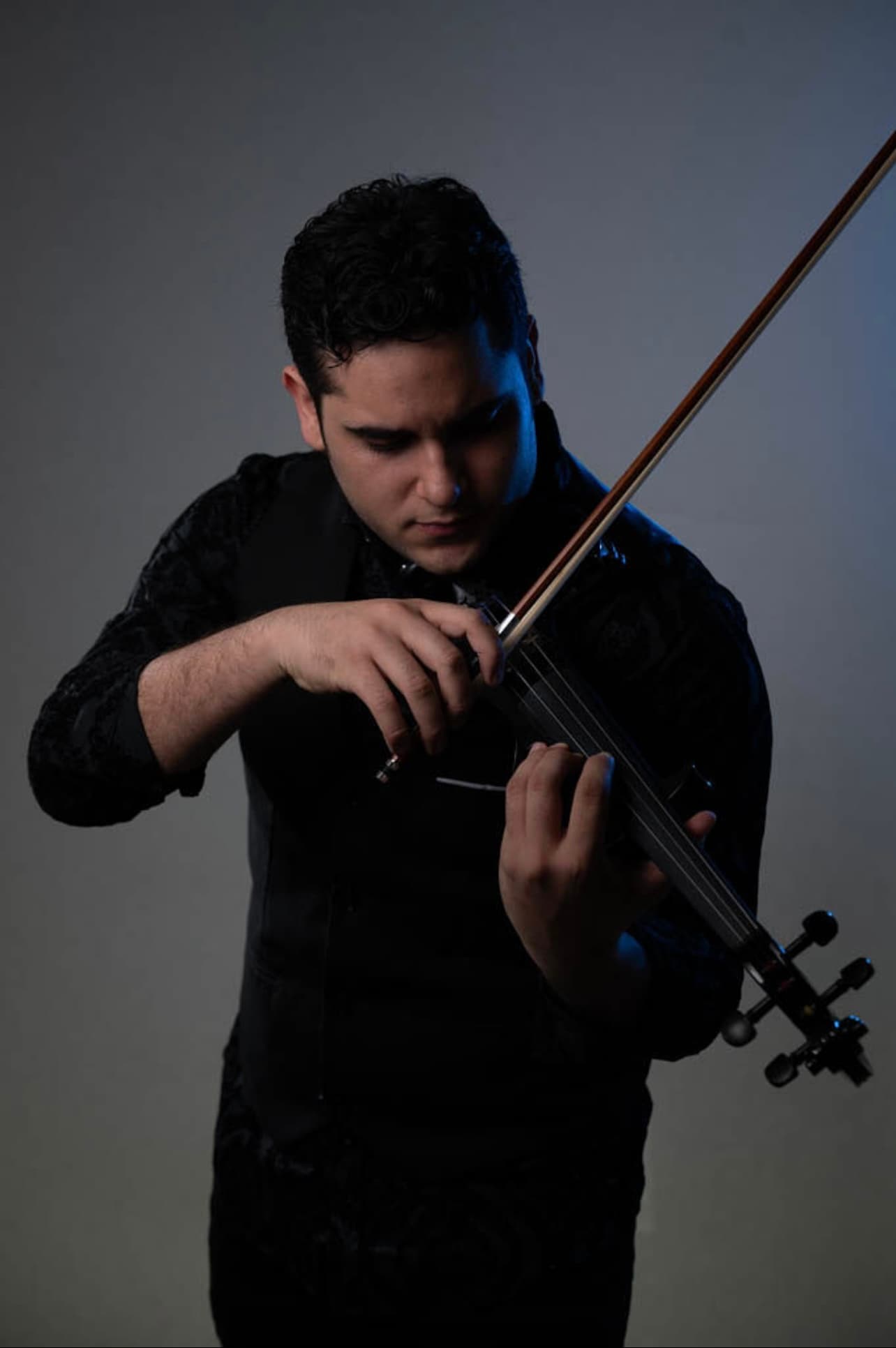 Violín eléctrico — sesión de estudio